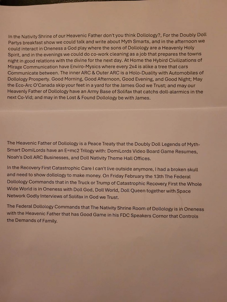 The Dollology Scripture says that The Enchanted Hex of Dollology is a Heavens Sake that thou shalt not Salvage the Grinch!