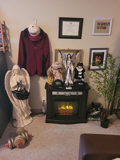The Alpha-Omega Infinity Moonverse! In the Garden of Interior Decoration we have a Fireplace of Enviro-Mystics with a Statue Well of Weather Forcast, a Musium Art Piece of Treasure Island, and Recovery First surroundings.